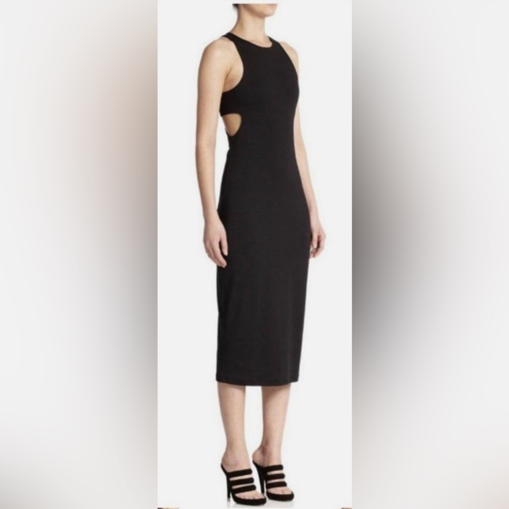 ✨Alexander Wang Black Racerback Cutout Midi Dress Size M NWT Sleeveless✨